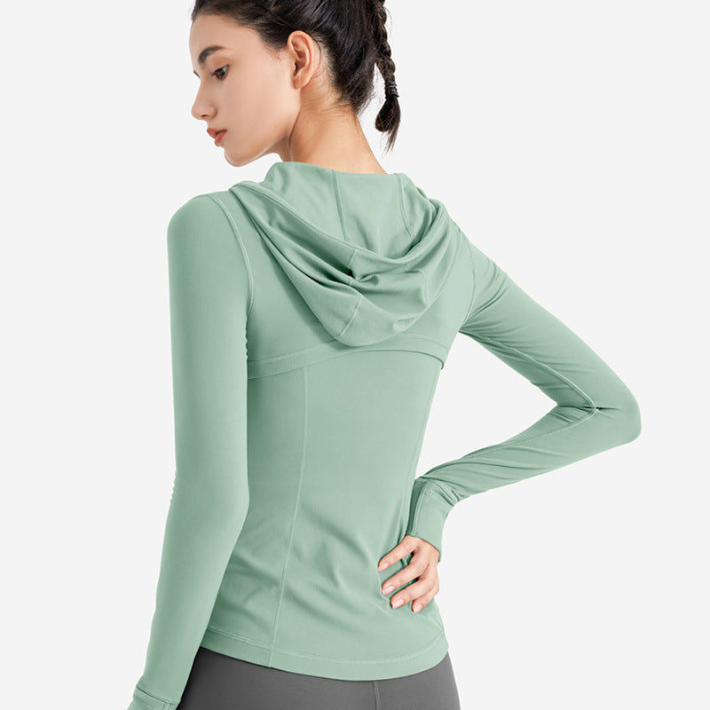 BBL Jacket Yoga Clothes Women's Autumn Long-Sleeved Coat Outdoor Hooded