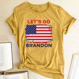 Let's Go Brandon T Shirt Women's Top Printed Short Sleeve T-shirt Women