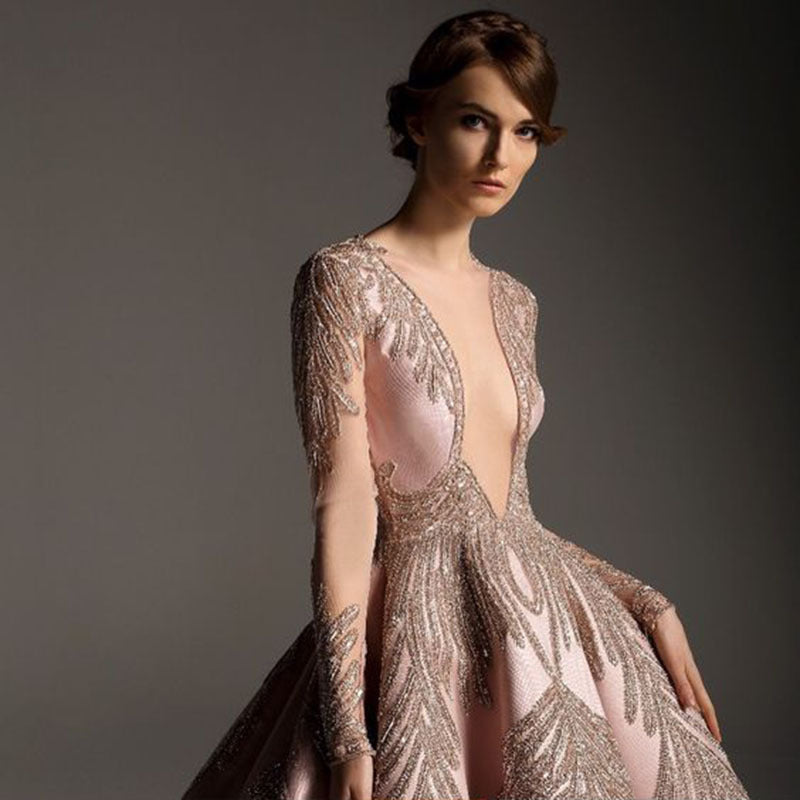 Bohemian Coachella Outfits Gilding Large Sleeve Dress Banquet Sexy Evening Dress