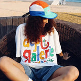 Gallery Dept T Shirts Color Letter Print Couple Short Sleeve T-shirt Men and Women