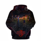 Stranger Things Hoodie Stranger Things 3D Digital Printing Loose Pullover Hoodie Sweater
