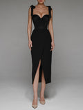 Bridesmaid Dress Spring/Summer Women'S Sexy V-Neck Strap Sheath Dress
