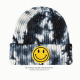 Toboggan Hat Smiley Face Hat for Men Autumn and Winter