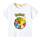 Children Pokemon Pikachu T Shirt Cotton T-shirt Casual Sports Cute