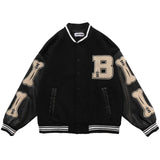 Skeleton Varsity Jacket Embroidered Baseball Uniform Men and Women Autumn Loose Jacket