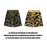 WGM Closing Summer Ape Shark Head Letter Camouflage Shorts