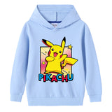 Children Pokemon Pikachu Hoodie Spring and Autumn Cotton Hooded Sweater
