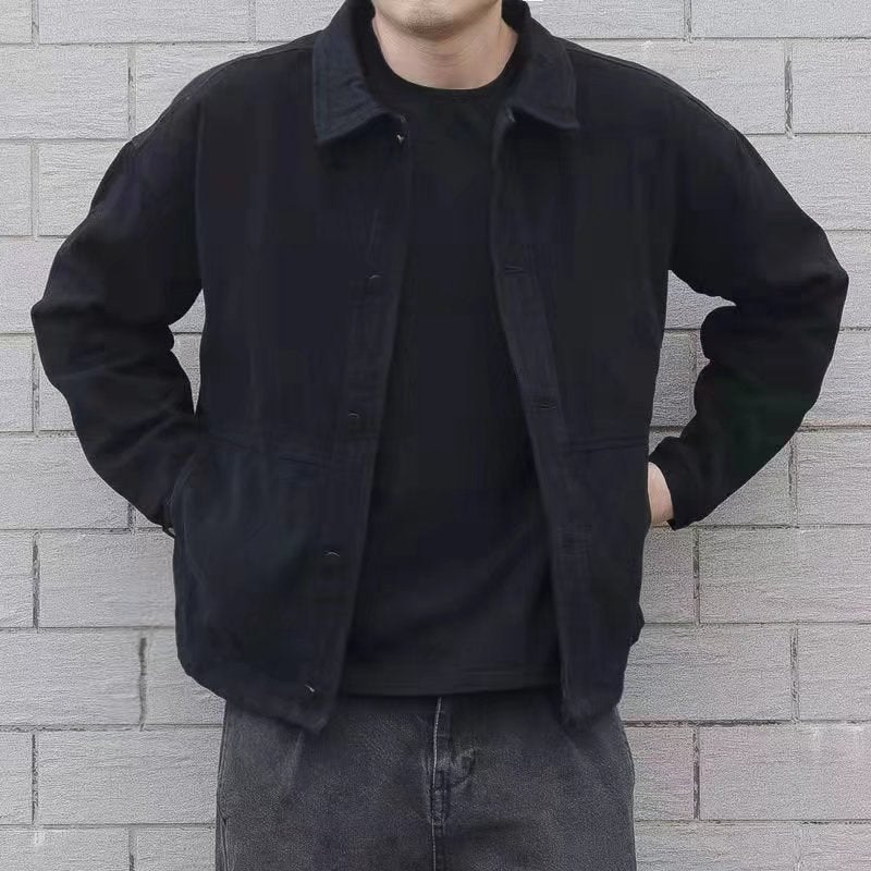 Men Denim Jacket Spring and Autumn Denim Jacket Men Loose Jacket