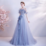 Women'S Evening Dress Ball Gown Princess Quinceanera Wedding Dresses Starry Sky Tutu Dress Birthday Evening Gown