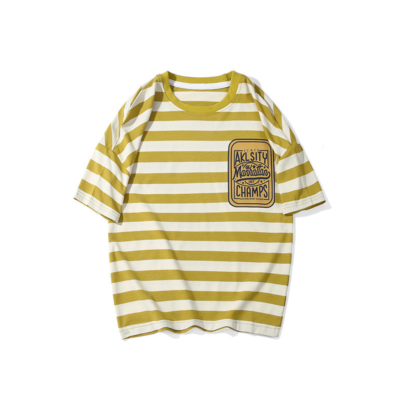Children T Shrits Boy Summer Clothing Children's Striped T-shirt Short Sleeve