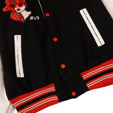 Vintage Letterman Jacke Embroidery Stitching PU Leather Jacket for Men and Women Hip-Hop Street Loose Baseball Uniform Autumn Coat