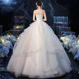 Women's Evening Dress Ball Gown Princess Quinceanera Wedding Dresses Simple Princess Tube Top Tulle Tutu Dress Formal Dress