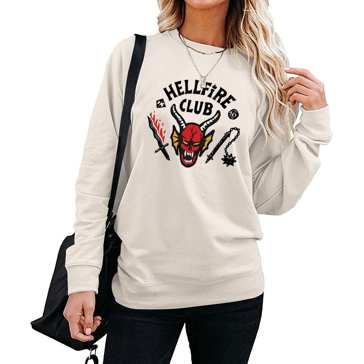 Hellfire Club Shirt Women's Sports Long Sleeve Pullover Hoodie