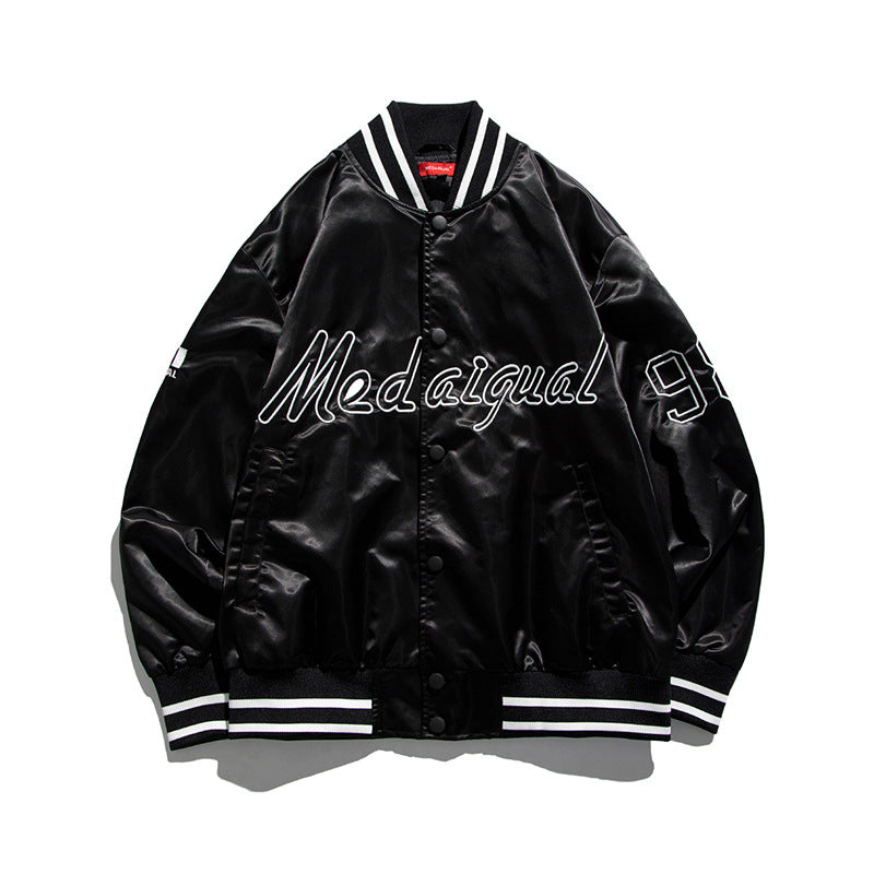 Vintage Letterman Jacket Spring All-Matching Embroidered Baseball Uniform