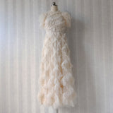 Lady Gaga Dress Vintage Court Style Flounce Stitching Dress