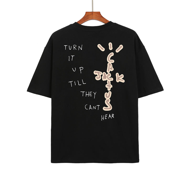Cactus Jack McDonalds Shirt Travis Scott Printed Hip Hop Men's and Women's round Neck Short Sleeve