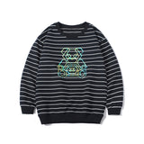 Children Boy Hoodie Spring Boy Long Sleeve Bathroom Striped Cartoon