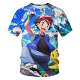 Men and Women Pokemon Pikachu T Shirt 3D Personalized Printing Fashion