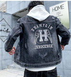 Men Denim Jacket Autumn Denim Coat Jacket Men's Casual
