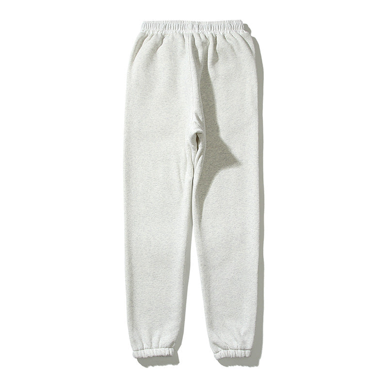 Kanye West Sunday Service Pant Fog Flocking Pants Drawstring Fleece Ankle-Tied