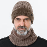 Men Winter Hats Autumn and Winter Hat Fleece-Lined Thickened Knitting Warm