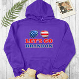 Let'S Go Brandon Hoodie Glasses Printed Hoodie