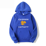 Men Graphic Hoodie Autumn and Winter Carha Loose Men's and Women's Hoodie Men and Women Velvet Padded Hooded Sweatshirt