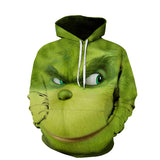 Grinch Hoodie 3D Printed Hoodie Sweater Christmas Casual