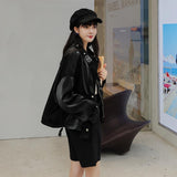 Cute Leather Jacket Fashionable Spring and Autumn Motorcycle Clothing Leather Jacket