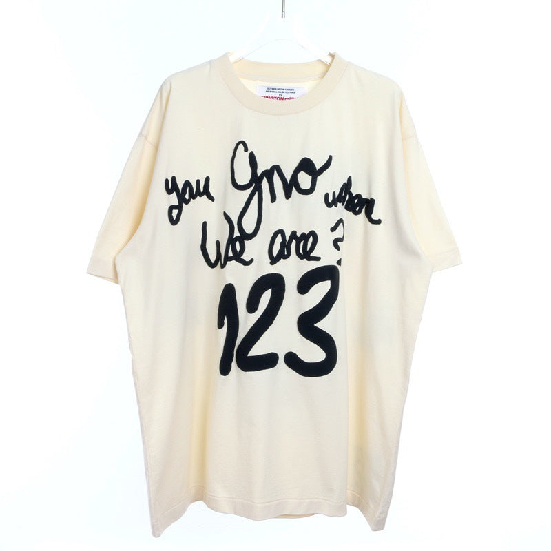 Preppy Aesthetic T Shirt Printed Short Sleeve Retro Washed T-shirt