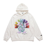 Mens Fall Outfits Cartoon Letter Print Couple Sweater Casual Loose Sports Hoodie