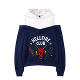 Stranger Things Hellfire Club Coat Stranger Things Season4 off-Shoulder Sweater