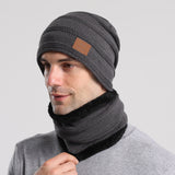 Men's Winter Hats Wool Hat Men's and Women's Fleece-Lined Thickened Pullover