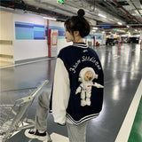 The Bears Varsity Jacket Bear Outer Space Astronauts Baseball Uniform Jacket Couple Jacket