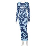 Victoria Beckham Dresses Women's Spring Fashionable Printed Slim Dress