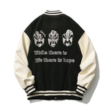 Varsity Jacket Vintage Autumn Coat Campus Literary Style Face-Changing Embroidery Youth Men's Baseball Uniforms