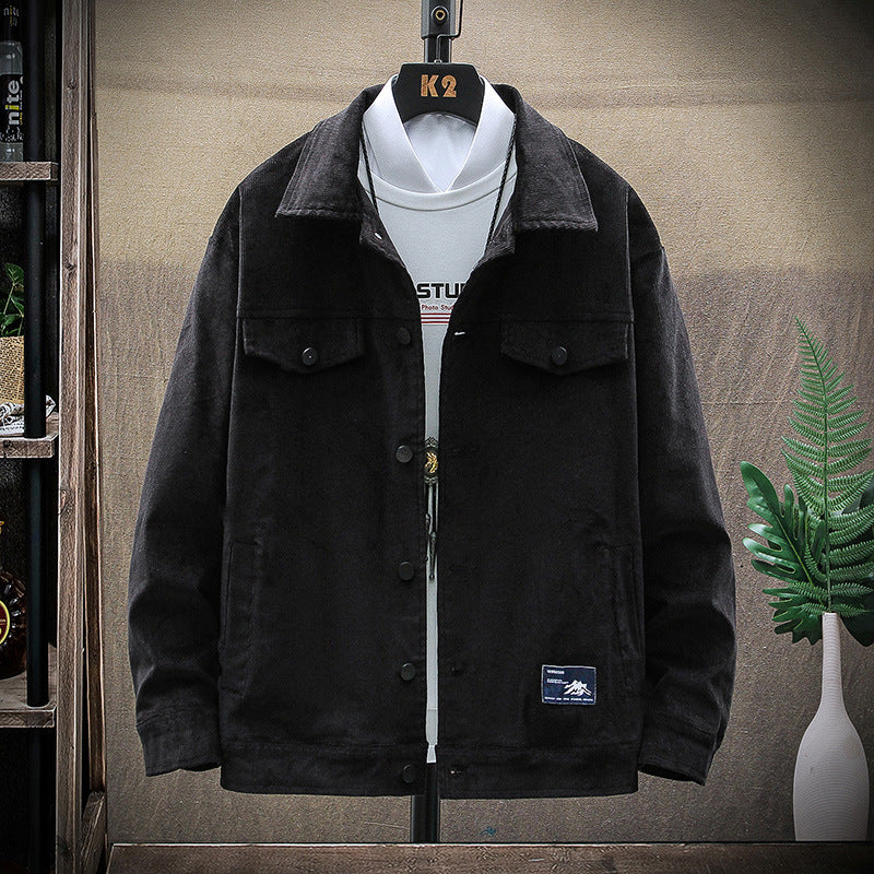 Corduroy Varsity Jacket Corduroy Coat for Men Spring and Autumn Jacket Student Autumn and Winter Clothes Top Clothes