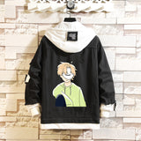 Comic Denim Jacket Dreamwastaken Man and Woman Cartoon Denim Coat Top