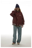 Men Jacket Spring Letters Men's Loose All-Match Red Casual Jacket Coat