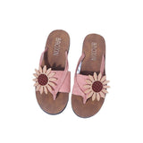 Women Open Toe Sandals Flats Summer Flower Flip Flops Flip-Flops Flip-Flops Casual Beach Slippers