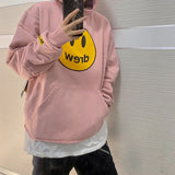 Drew House Drew Smiley Face Letter Sweater Loose Trendy High Street Couple Pullover Hoodie Men