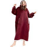 Hoodies Blankets Leopard Print Lazy Blanket Flannel Lamb Wool