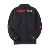Comic Denim Jacket Men's Denim Jacket Autumn Embroidery