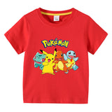 Children Pokemon Pikachu T Shirt Summer Clothing Short Sleeve T-shirt Boy Top