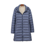 Women Winter Coats Puffer Jacket Down Coat Autumn and Winter Lightweight Women's Mid-Length Hooded Detachable Cap Lightweight Coat