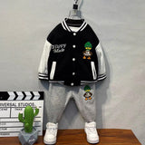 Toddler Boys Pants Boys' Baseball Jacket Two-Piece Set