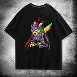 Men and Women Pokemon Pikachu T Shirt New Century Gospel Warrior Eva Cotton Short Sleeve T-shirt