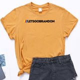 Let's Go Brandon T Shirt Letter Print Short-Sleeve T-shirt Bottoming Shirt