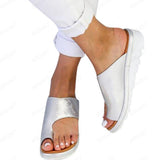 Women Open Toe Sands Flats Summer Solid Color Beach Slippers