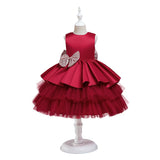 Toddler Girls Sequin Gown Dress Girl Infant Dress Baby Full-Year Baptism Dress